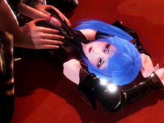 Hentai redhead gives blowjob and having sex