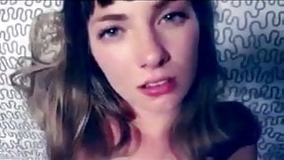 Horny girl gets fucked and cummed on her face by a emo guy