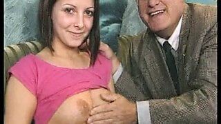 18-year-old girl fucks 60-year-old older man in German amateur sex video