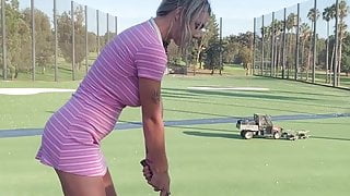 BIG TITS Blonde TEEN Gabbie Carter Hits A Hole-In-One