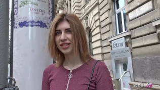 GERMAN SCOUT – CUTE GINGER TEEN TALK TO FUCK AT STREET CASTING FOR CASH