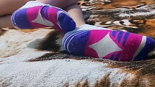 Russian feet Taking off the socks and showing the soles sex
