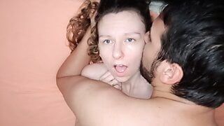 Teen fucks subscriber Romain, roleplay, Plume du plaisir