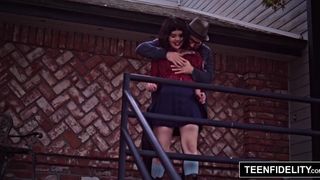 TEENFIDELITY Goth Teen Yhivi Hairy Pussy Filled With Jizz