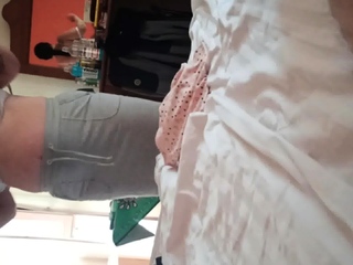 wife tits and white panties